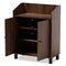 Baxton Studio Rossin 2-Door Wood Entryway Shoe Storage Cabinet with Open Shelf 153-9155 - alternate 5